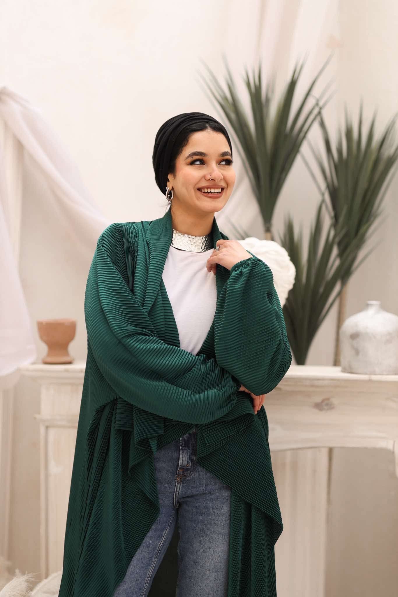 emerald green kimono dress TFNC Plus Bridesmaid kimono sleeve satin wrap midi dress in emerald green